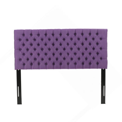 Tufted Upholstered Bed Headboard In Modern Button Design, Adjustable Solid Wood Head Board, Solid Wood Head Board With Durable Metal Legs In Bedroom
