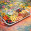 Mikasa Sunflower Stainless Steel Rectangular Serving Tray