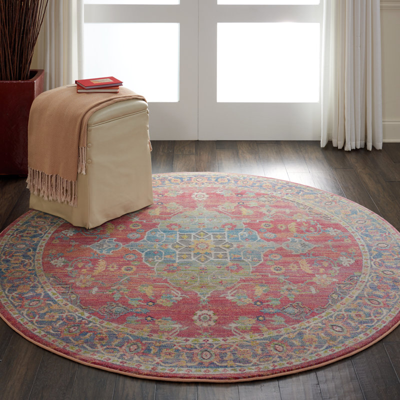 Gilverto Oriental Indoor Rug, Round 6'