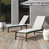 Blevens Outdoor Aluminum Chaise Lounge