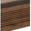 Meuble télé moderne à cannelures, centre de divertissement rétro avec lumière DEL et station de chargement USB, console multimédia en bois avec 4 tiroirs-301239334