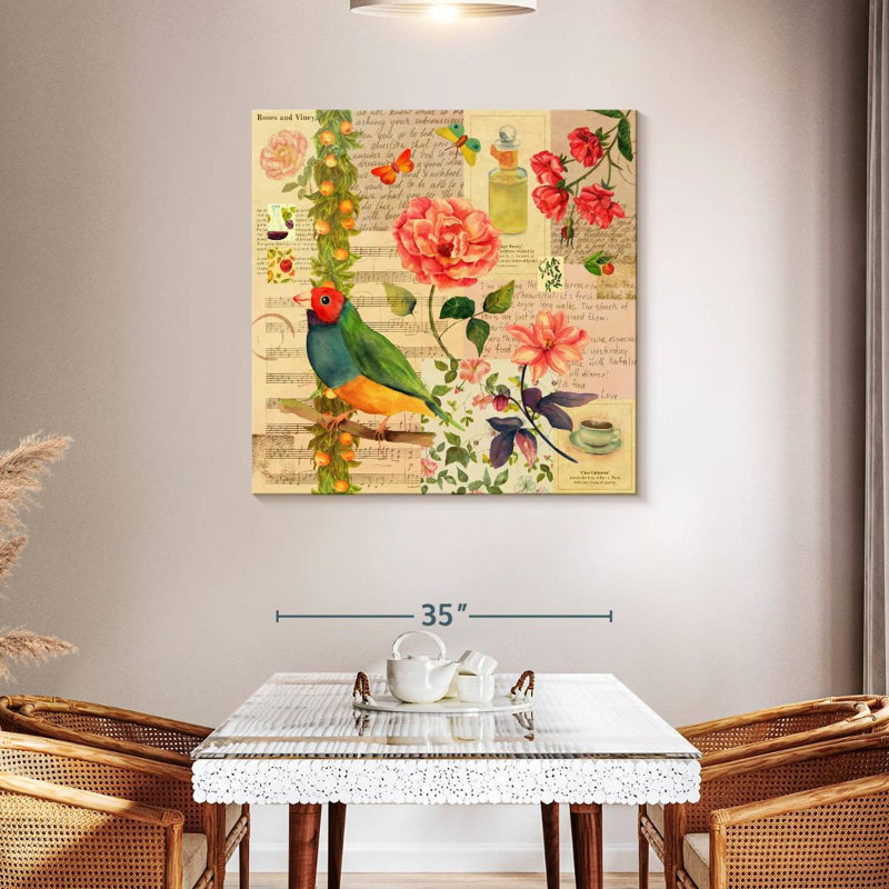 Brampt Colorful Bird Letters, 20" H x 20" W