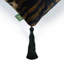 CASPIAN Velvet Large Tassel Cushion - Cocoa