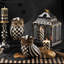 Courtly Stripe Owl Figurine/Sculpture