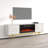 Germar 70.9" Modern TV Stand with Electric Fireplace, High Gloss Finish, Wall-Mounted-833811712