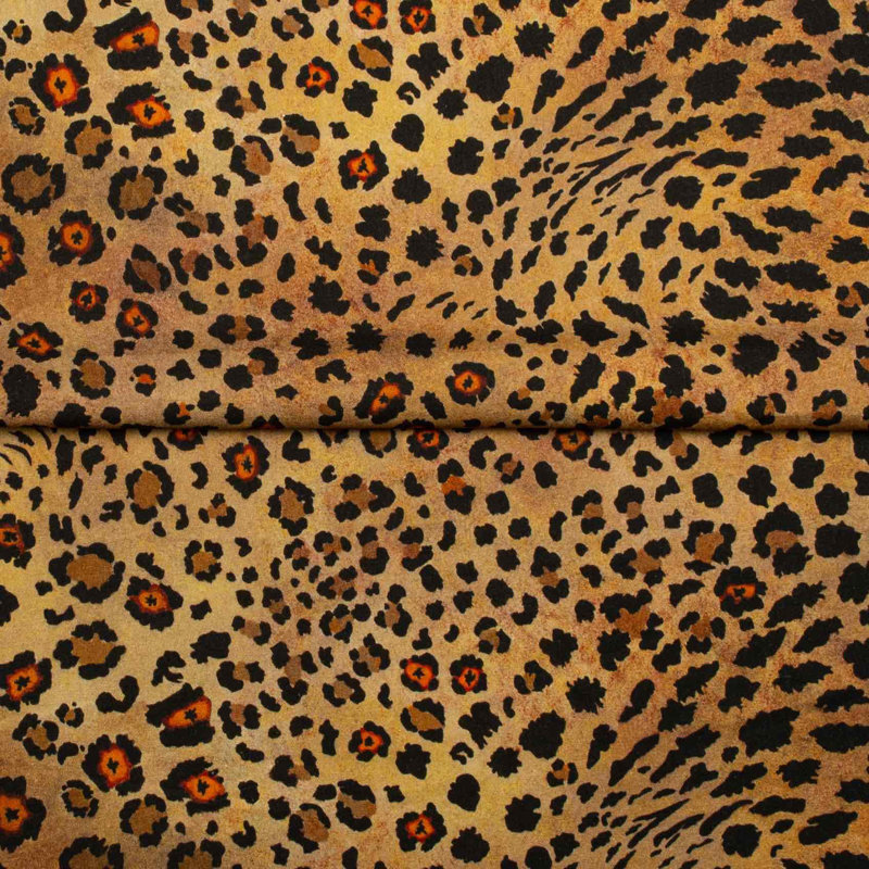 Linen Fabric Ottoman, Safari Spot Gold