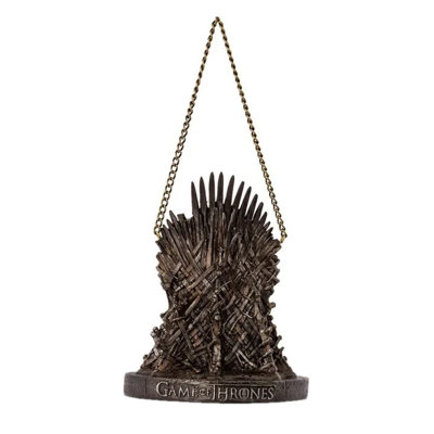 Kurt Adler Resin Ornament for Christmas Tree, Game of Thrones Iron Throne