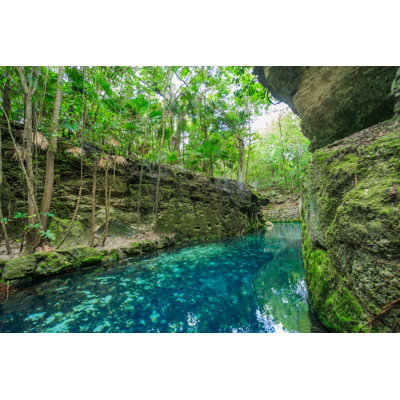 Boalsburg Blue River In Xcaret - Wrapped Canvas Print