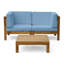 X-BACK - 2 SEATER SECTIONAL LOVESEAT WITH COFFEE TABLE-1174781177