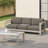 3 Seater Sofa W/ Metal Tray Foe Patio Garden