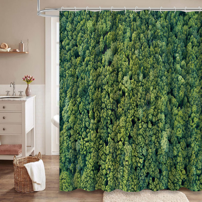 Rideau de douche été avec 11 crochets, 72" L x 72" W