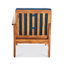 Fauteuil droit Perla, bleu-370055037