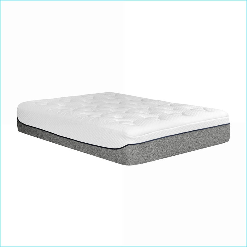 Matelas | Grand matelas en mousse viscoélastique gélifiée 13 po, housse en jacquard double, comprimé dans une boîte | Polyester