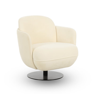 Solange Textured Weave Swivel Chair