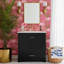 Meuble-lavabo simple moderne de 30 pouces avec lavabo en céramique intégré avec 2 portes et tiroirs à fermeture en douceur et tablette réglable-278162351-278162339