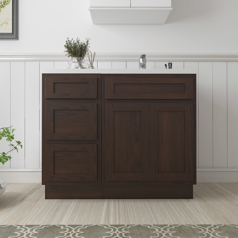 Base de meuble-lavabo simple 39 po seulement, Brun
