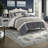 Luxurious King/cal King Bedding Sets, Premium Polyester, Modern Striped Design