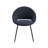Ensemble de 2 chaises d'appoint Klaus Black Boucle & Black Finish