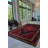 Denya Burgundy Color Moroccan Design Carpet Machine Woven Polyester & Cotton Yarn Area Rug-93877445