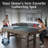 Hathaway Logan 7 Foot Pool Table Combo – 3 in 1 Game Table with Reversible Table Tennis & Dining Top - Includes Game Accessories & Two Benches – Chrome-Plated Corners, Rustic Gray Finish, Blue Felt