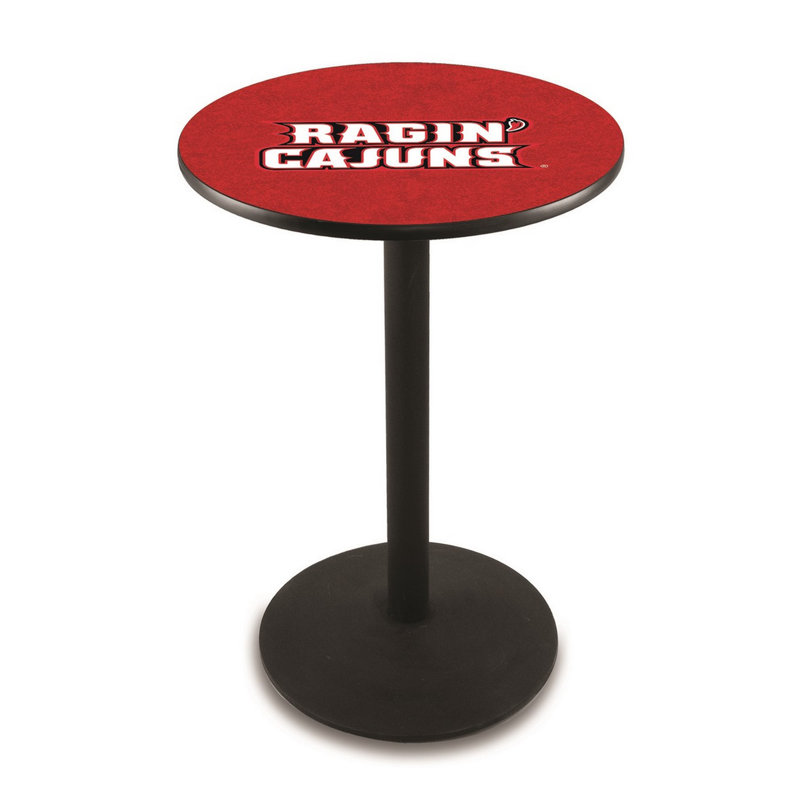 Round Metal Base Dining Table, Black Wrinkle, University of Louisiana at Lafayette