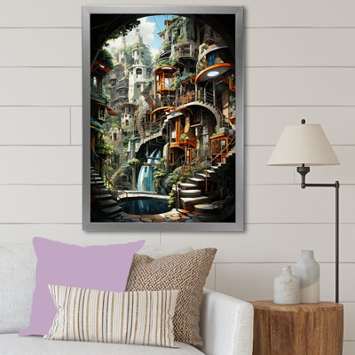 Animations, ville futuriste - salon d'art mural