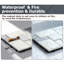 Pierres de patio à emboîtement - 4 PCS Easy Snap-Together pour plancher d'extérieur pour porche, jardin, sentier, ardoise grise