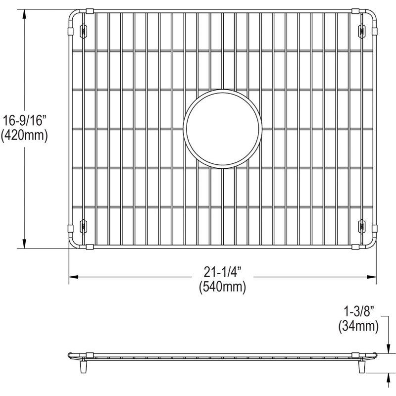 17" x 21" Bottom Sink Grid
