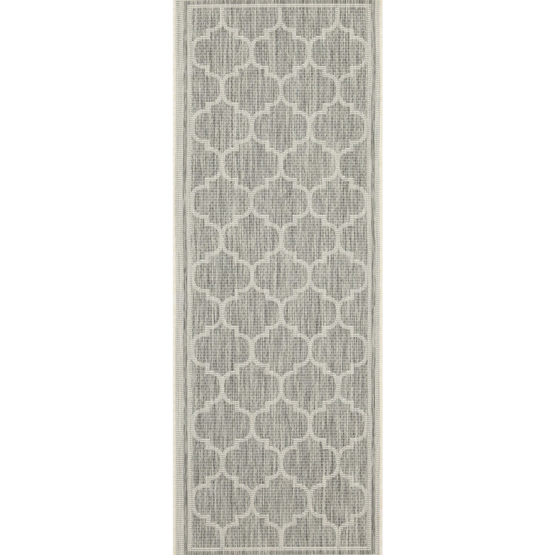 Trellis Bathroom Rug - Sunshine Silver, Stain , For Indoor Use Powder Room Spaces, Rectangle 8' x 9'11"