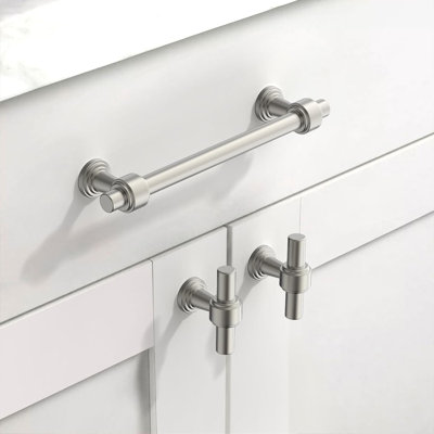 10 Pack Cabinet Knobs - Heavy Duty Solid Metal Kitchen Cabinet Hardware For Drawers, Dressers, Wardrobes - Rust Proof & Easy To Install