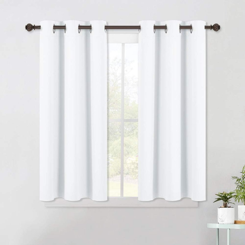 Blackout Curtain Pair, 42" W x 45" L, White