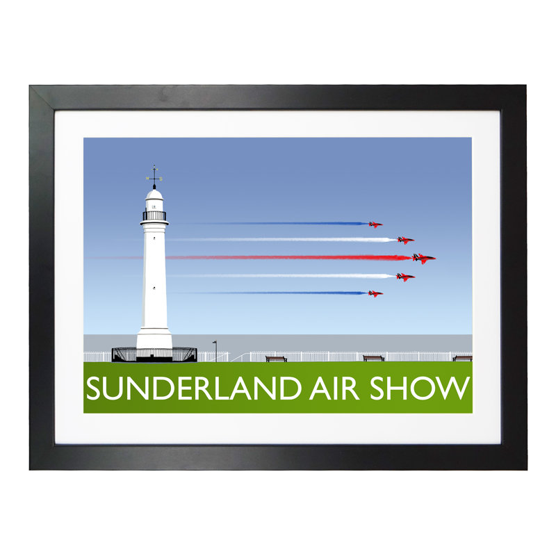 Sunderland Air Show - Print, Black Framed, 30cm H x 40cm W x 3cm D