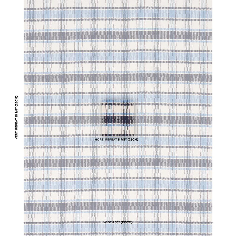 Heidi Check Fabric, Blue