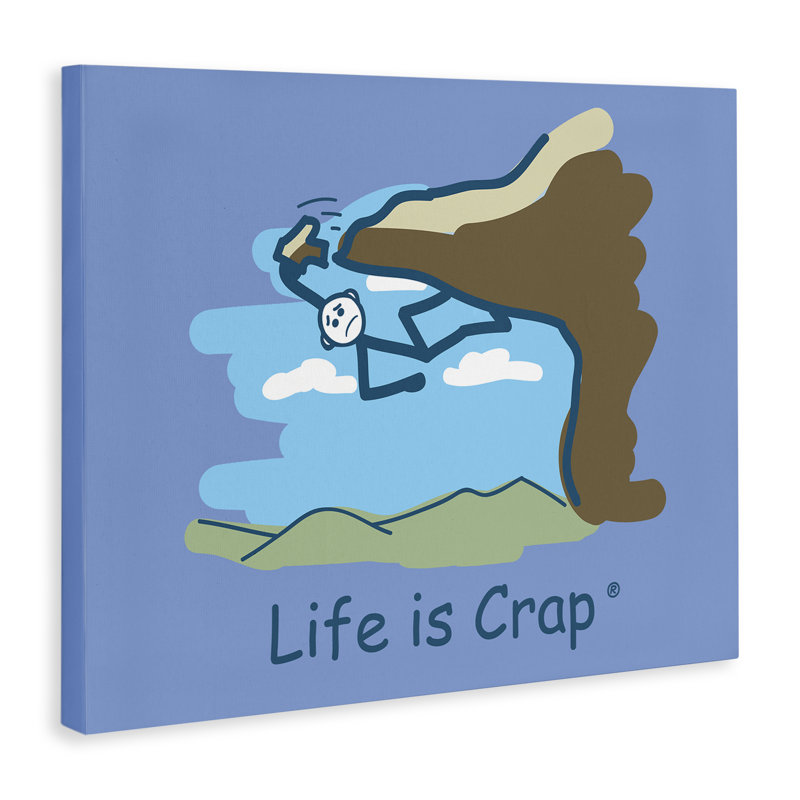 Falling Rock Climber Canvas Wall Art by LIC, 36" H x 48" W