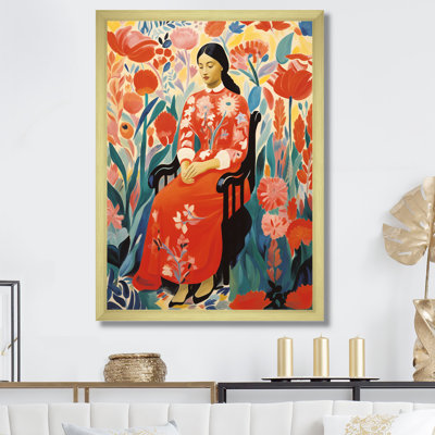 Mexican Floral Woman Portrait I - Mexican Woman Wall Art