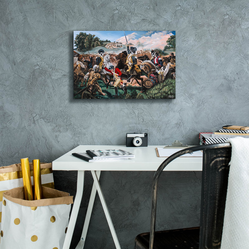 «Boston Terrier Revolution 24x36» par Carolee Vitaletti, art mural sur toile, H 12 po x l 18 po x P 0,75 po