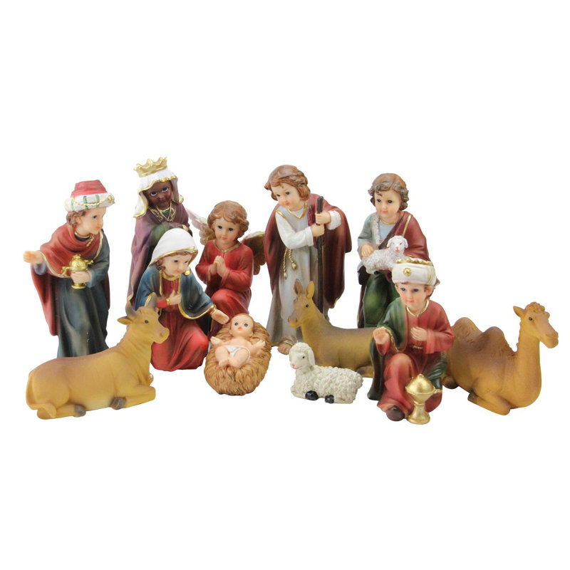 Ensemble de 12 crèches de Noël pour enfants 12 po