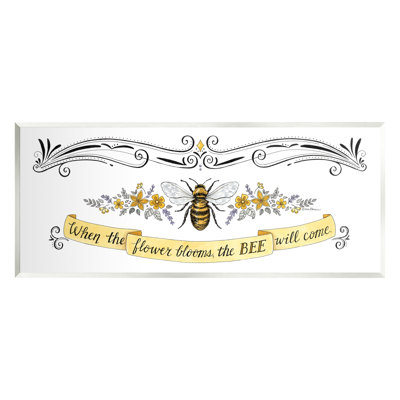 «When the Flower Blooms Honey Bee» par Deb Strain, impression sur bois aggloméré