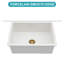 Évier de cuisine encastré 30 "x 18" x 10 "en argile réfractaire à double cuve en porcelaine blanche