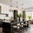  Hanshelmut 1-Light Dimmable Kitchen Island Brass Pendant Light（1-Set)