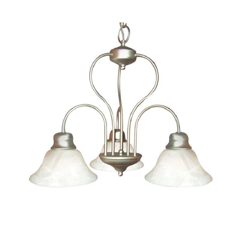 Ferrao 3 - Light Dimmable Classic / Traditional Chandelier, Satin Nickel