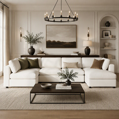 129" 6 Seat Modular Sectional Sofa