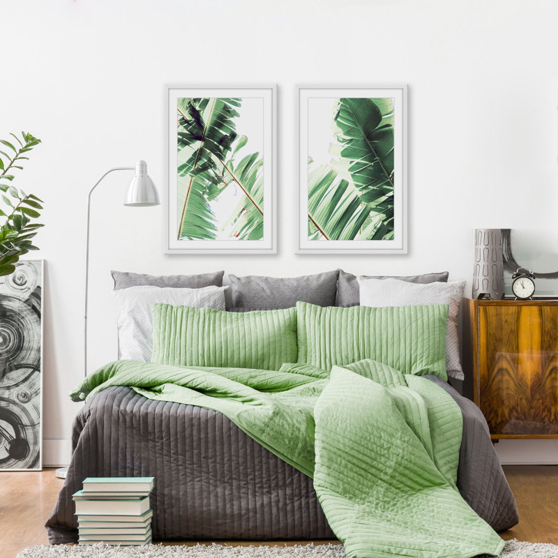 « laguna vista diptych »-impression de cadre photo sur papier, H 18 po x l 12 po x L 1,5 po, Cadre blanc avec blanc mat