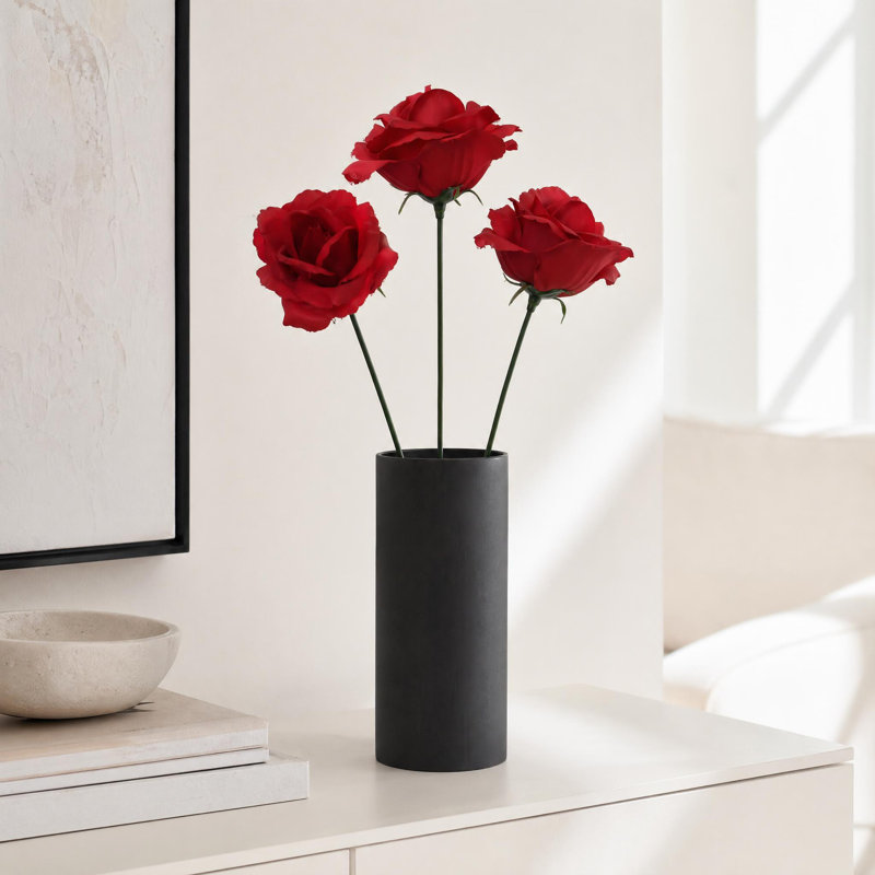 Elegant Artificial Burgundy Rose Picks - Stunning Floral Decor - Bulk Roses for Weddings, Event