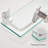 Bathroom Shelf Wall Mounted Floating Glass Shelf with Towel Rack 2 Tiers-517172003