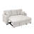 76.5" Linen Blend Upholstered Sectional with Pull-Out Bed and Chaise Storage-775065144