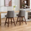 Ensemble de 2 tabourets pivotants à hauteur de comptoir, tabouret de bar rembourré de 26 po de hauteur-1496660121