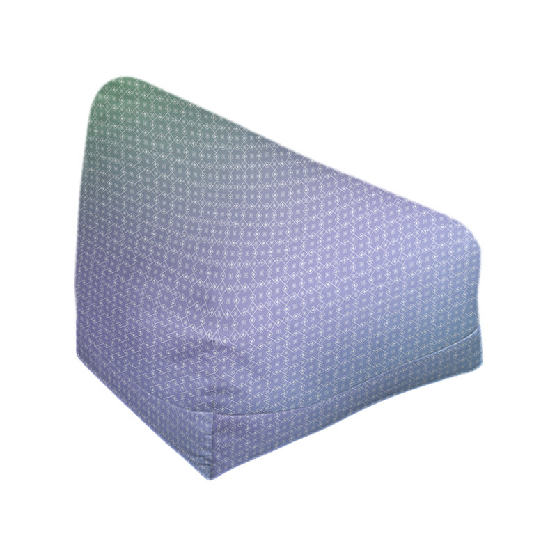 Sac de pois Kitterman, H 27 po x L 30 po x P 25 po, Housse de pouf, Bleu / gris / vert