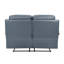 Canapé inclinable 2 places, revêtement en cuir bleu, coussins moelleux pour un confort optimal, mobilier de salon moderne, 1 pièce
