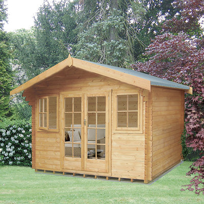 Witney 14 x 14 Ft. Tongue and Groove Log Cabin